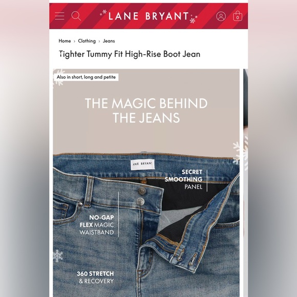 Lane Bryant Jeans: Tighter Tummy Fit Highrise Bootcut Jean with Flex Magic Waist - Picture 7 of 8